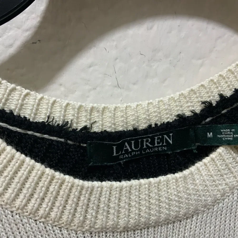 Lauren Ralph Lauren Relaxed Fit Long Sleeve Color Block Tunic Sweater